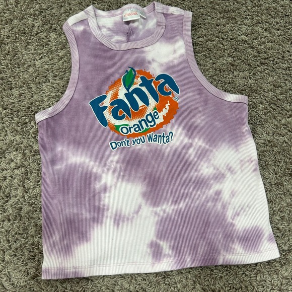 Coca-Cola Fanta Orange XXL Tie Dye Ribbed Tank Top Sleeveless SEE MEASUREMENTS‎